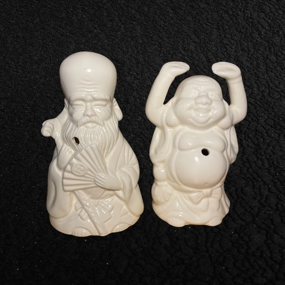 SET OF CERAMIC INCENSE HOLDERS JUROJIN & BUDDAH - Picture 3 of 5